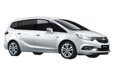 Vauxhall Zafira 5 plus 2 people carrier for hire in Wigan